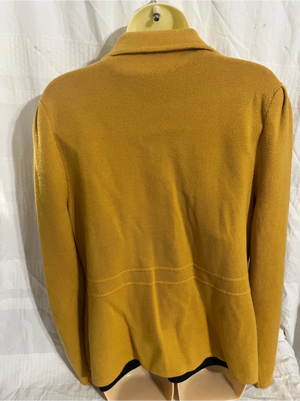 Talbots Mustard Knit Blazer with Patch Pockets - Picture 2 of 5